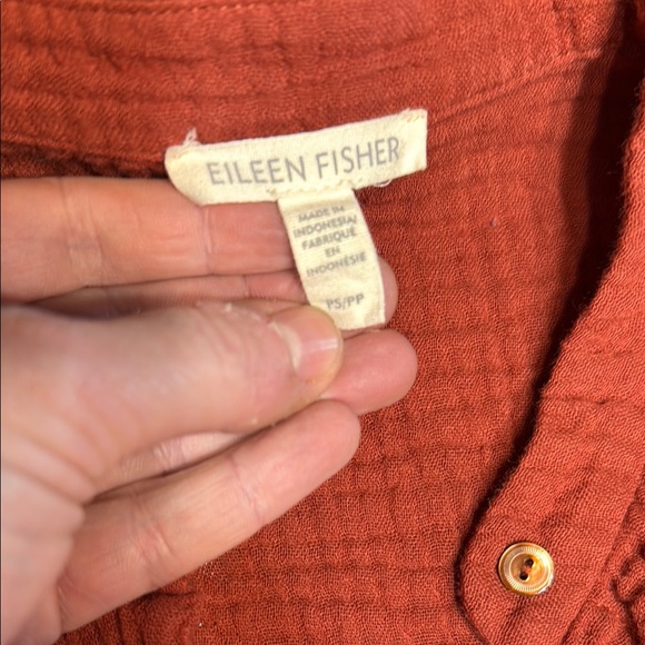 Eileen Fisher Terracotta Button-Up Dress - Picture 2 of 5